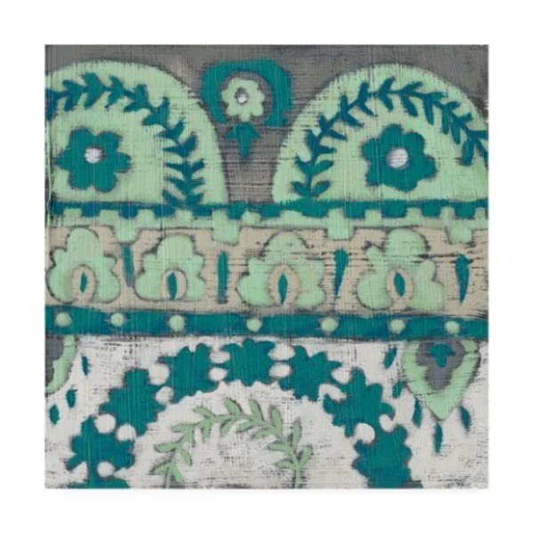 Chariklia Zarris 'Teal Tapestry Iv' Canvas Art, 35x35, Trademark Fine Art, Mfr#: WAG12990-C3535GG